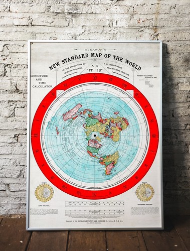 Mappa della terra piatta - mappa,